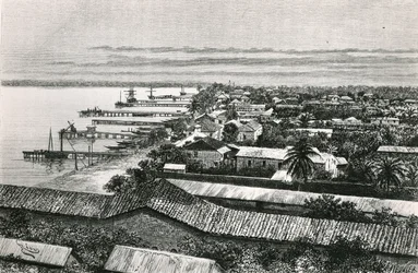 Quartiere europeo a Lagos, Nigeria, 1887